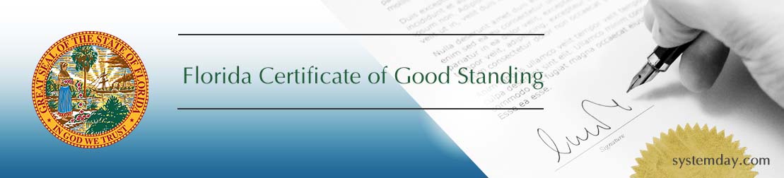 Florida Certificate of Good Standing