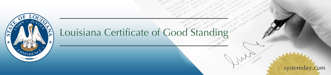 Louisiana Certificate of Good Standing