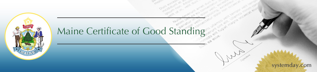 Maine Certificate of Good Standing