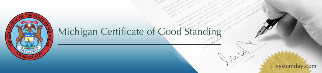 Michigan Certificate of Good Standing