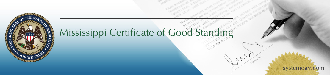 Mississippi Certificate of Good Standing