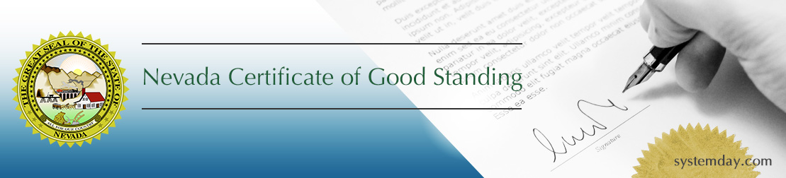 Nevada Certificate of Good Standing