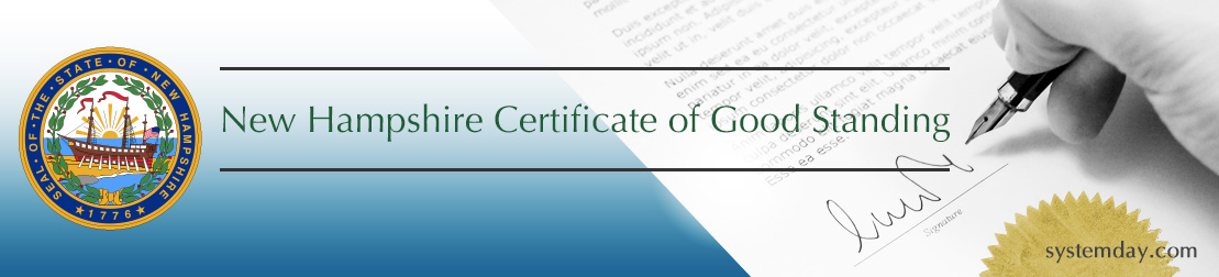 New Hampshire Certificate of Good Standing