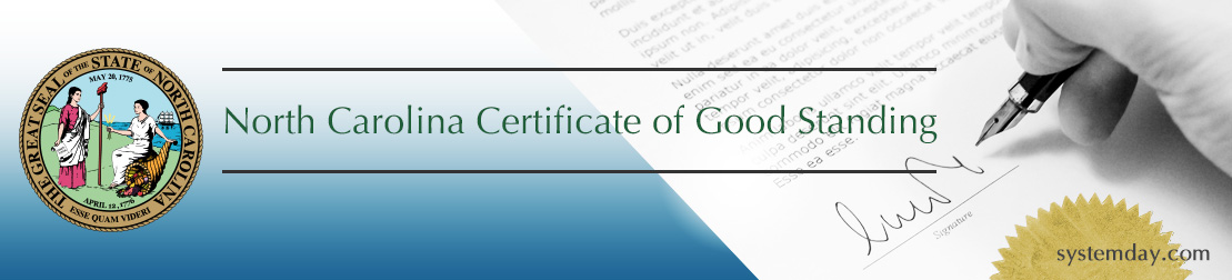 North Carolina Certificate of Good Standing