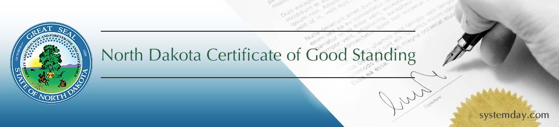 North Dakota Certificate of Good Standing