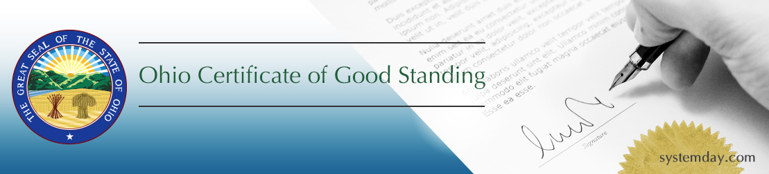 Ohio Certificate of Good Standing