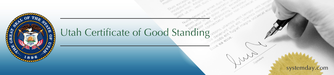 Utah Certificate of Good Standing