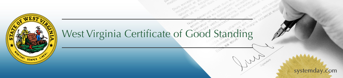 West Virginia Certificate of Good Standing 