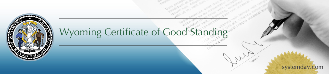 Wyoming Certificate of Good Standing