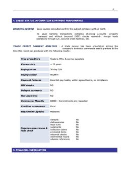 Argentina Company Credit Report