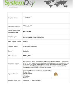 Barbados Company Search