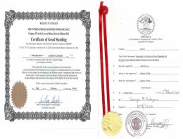 Belize Certificate of Good Standing Apostille