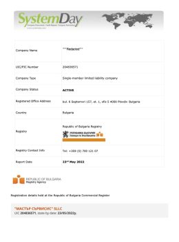 Bulgaria Company Search