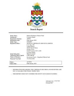 Cayman Islands Registry Extract