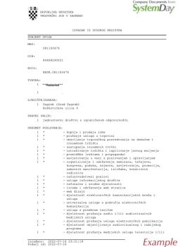 Croatia Certificate of Good Standing