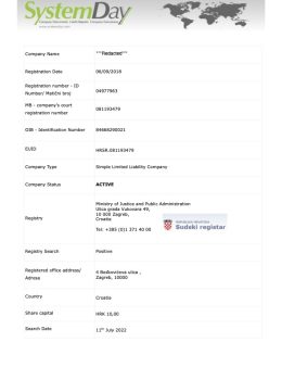 Croatia Company Search