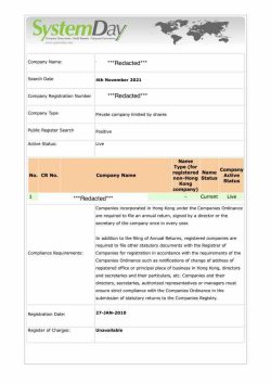 Hong Kong Company search