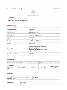 Latvia Registry Extract