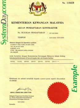 Malaysia Certificate of Incorporation