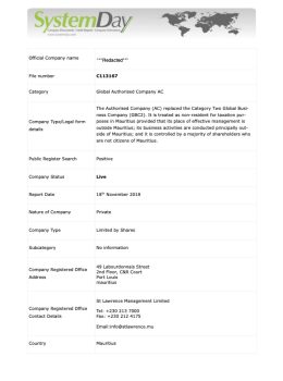 Mauritius Company Search