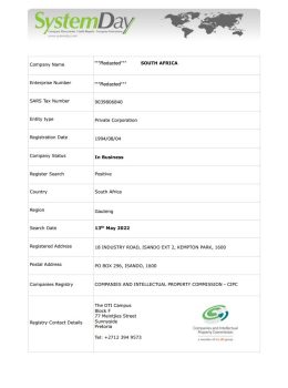 South Africa Company Search