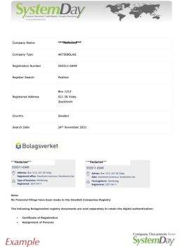 Sweden Company Search