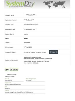 Switzerland Company Search