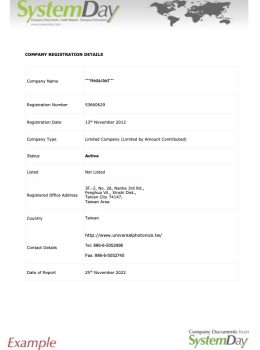 Taiwan Company Search