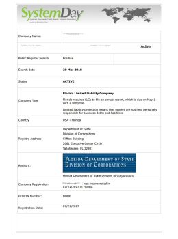 Florida Company Search