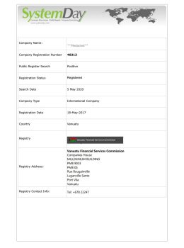 Vanuatu Company Search
