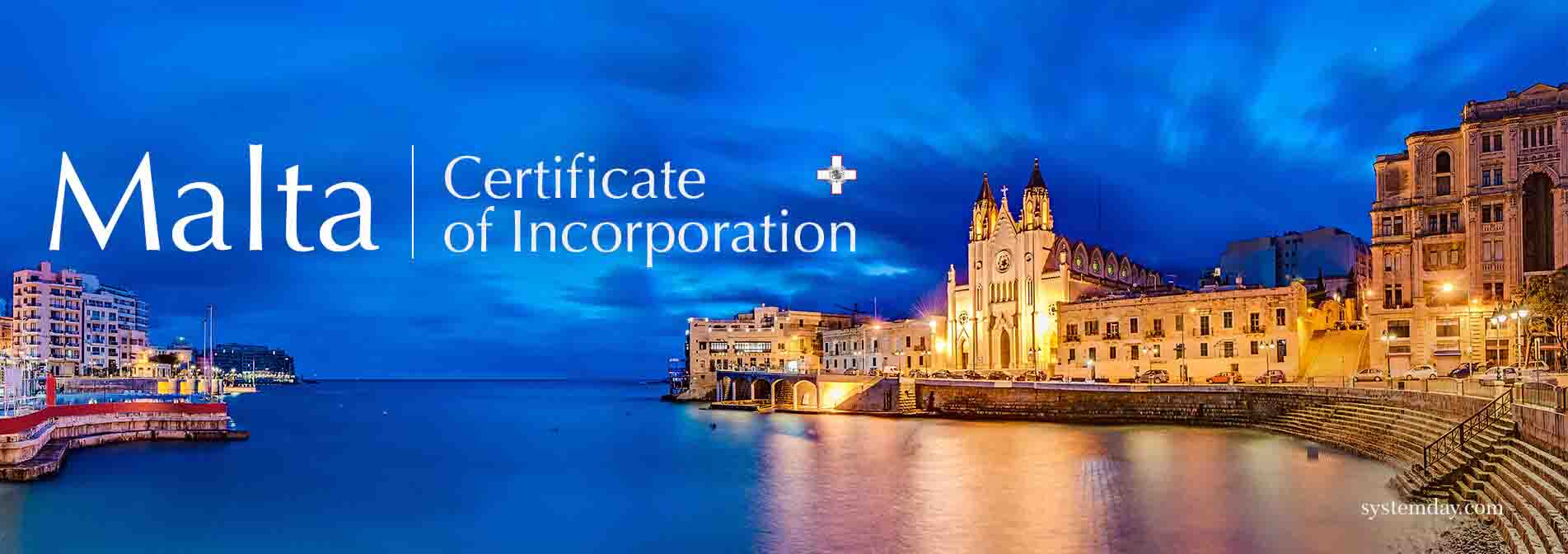 Malta Certificate of Incorporation